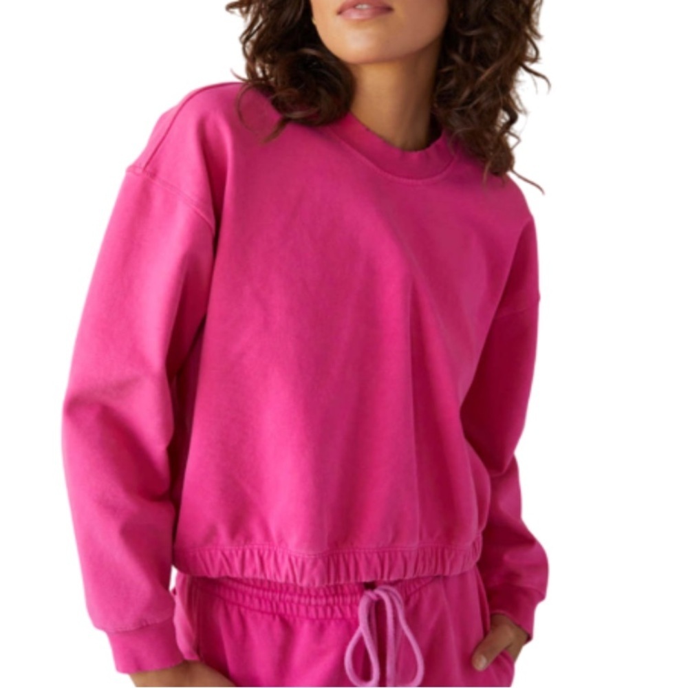 AMO DENIM 90'S SWEATSHIRT - LUMINOUS PINK - S